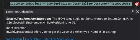String Describe the bug When a property is explicitly tagged to a datatype, a framework should not try to parse it. . Asp net the json value could not be converted to
